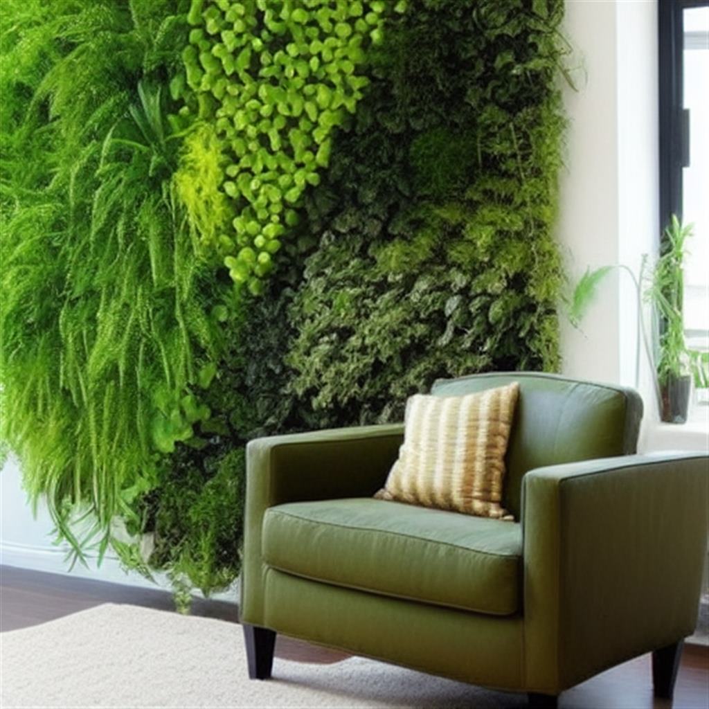 Jak zainstalować zieloną ścianę lub pionowy ogród w salonie